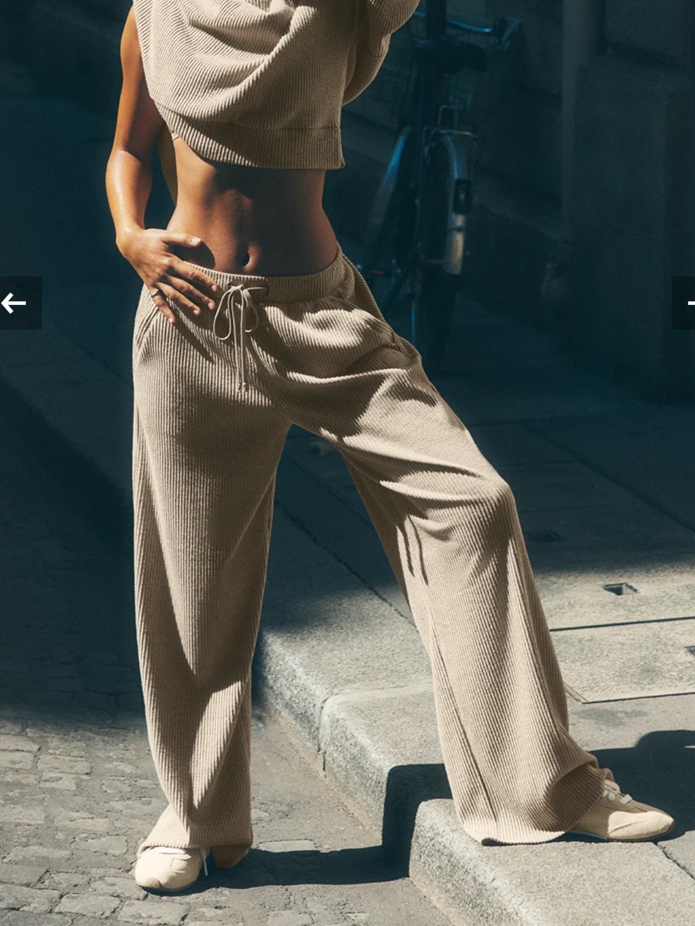 NEW ALO Muse Wide Leg Pants Gravel Heather Medium